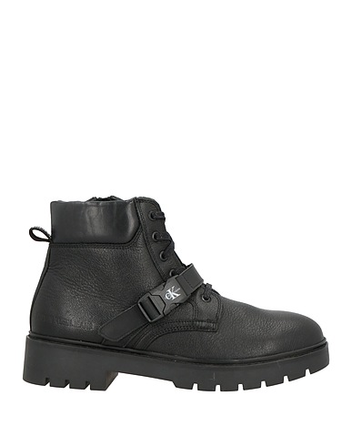 CALVIN KLEIN JEANS Ankle boot Black Leather