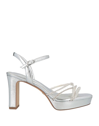 TAMARIS Sandals Silver Textile fibres