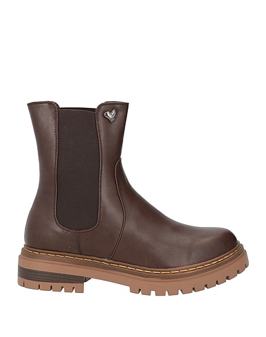 TUA BY BRACCIALINI Ankle boot Chocolate brown Textile fibers, Synthetic fibers