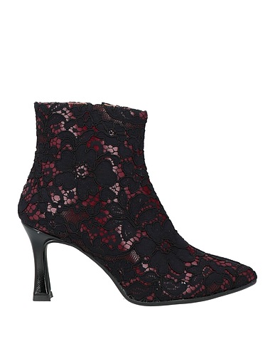 DIVINE FOLLIE Ankle boot Black Textile fibers