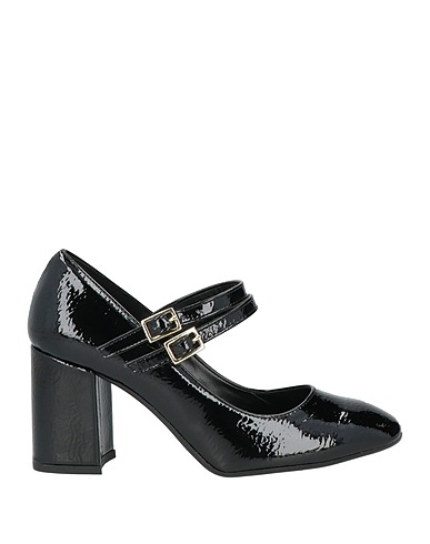 DIVINE FOLLIE Pump Black Textile fibers