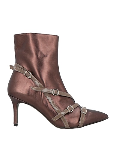 DIVINE FOLLIE Stiefelette Maulwurfsgrau Gewebefasern