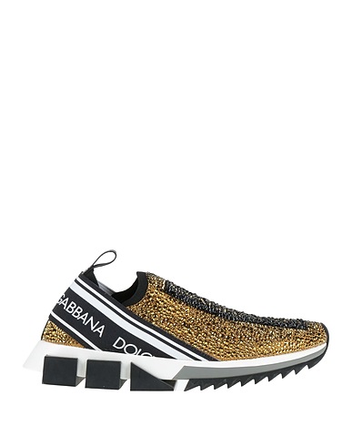 DOLCE&GABBANA Sneakers Khaki 70% Polyester, 20% Polyamide, 5% Elastane, 3% Viscose, 2% Cotton