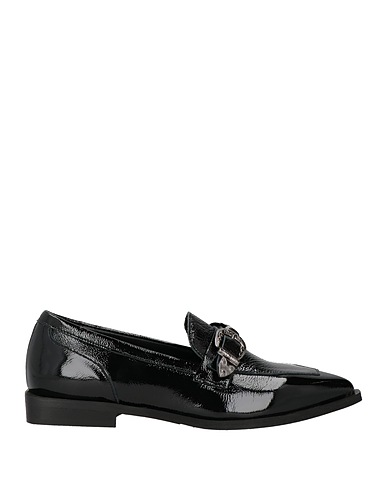 DIVINE FOLLIE Loafers Black Leather