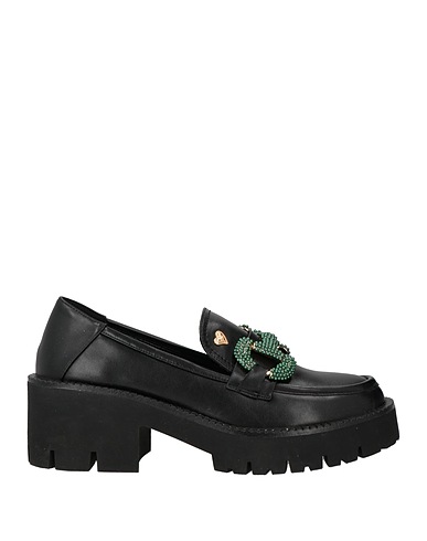 TUA BY BRACCIALINI Loafers Black Textile fibers