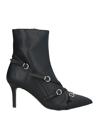 DIVINE FOLLIE Ankle boot Black Textile fibres