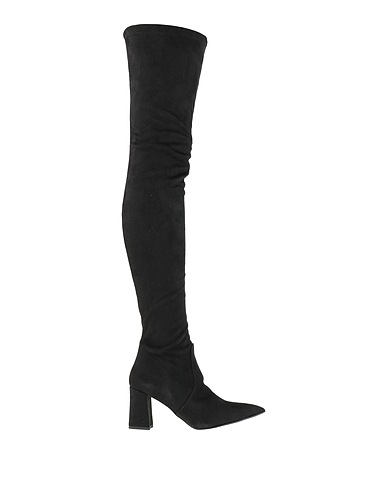 DIVINE FOLLIE Boots Black Textile fibres