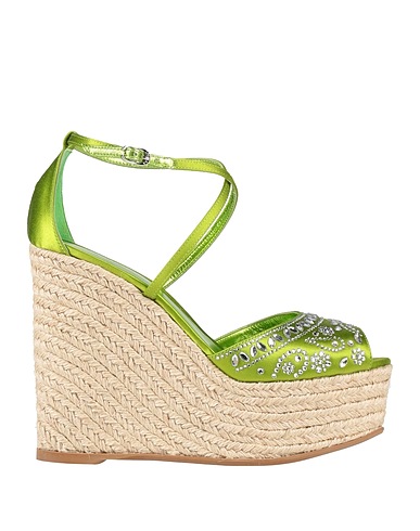 LE SILLA Espadrilles Lime green Textile fibers