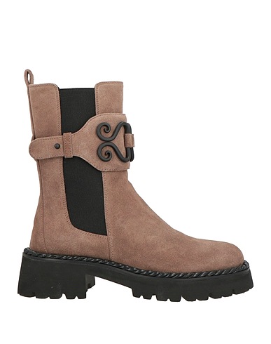BRUNO PREMI Ankle boot Taupe Leather, Textile fibres