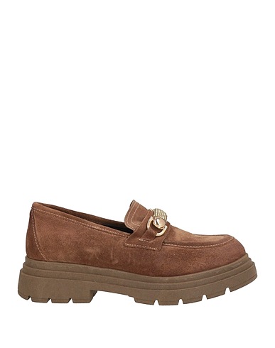 DIVINE FOLLIE Loafers Light brown Leather