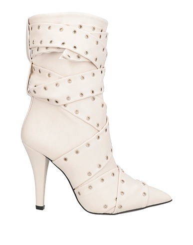 DIVINE FOLLIE Ankle boot Off white Textile fibers