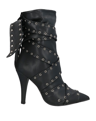 DIVINE FOLLIE Ankle boot Black Textile fibers