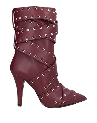 DIVINE FOLLIE Ankle boot Burgundy Textile fibers