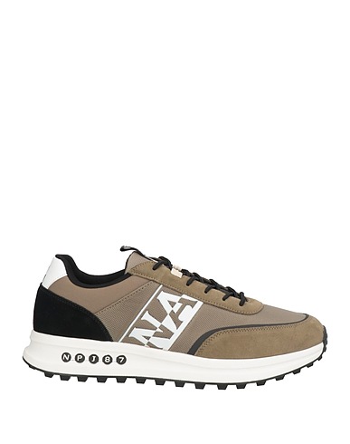 NAPAPIJRI Sneakers Military green Leather, Textile fibers