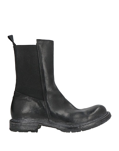 MOMA Ankle boot Black Leather, Technical fibers