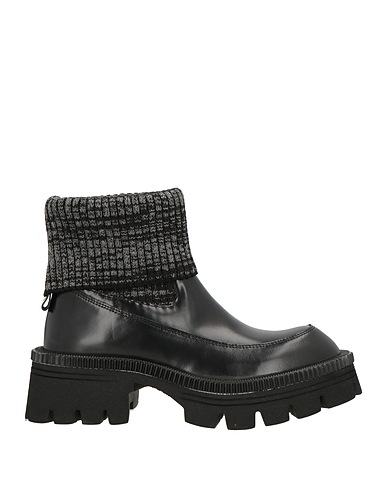NILA & NILA Ankle boot TREND Black Leather, Textile fibres
