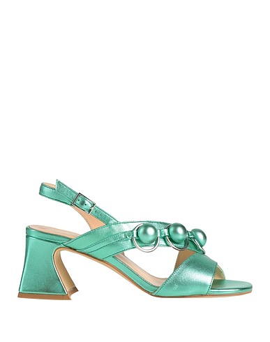 CAFèNOIR Sandals Green Leather
