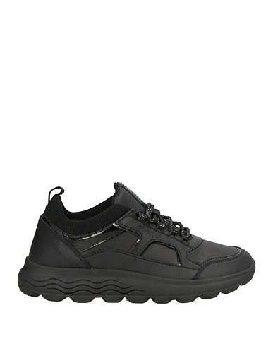 GEOX Sneakers Black Leather, Textile fibers