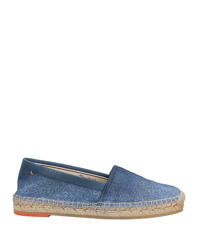SANTONI Espadrilles Blue Textile fibers