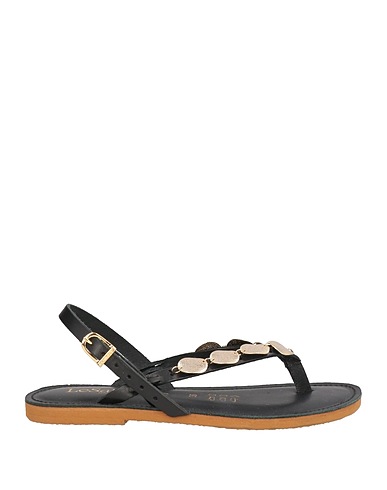 LE SALENTINE Flip flops Black Cowhide