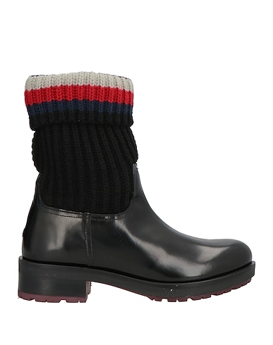 TOMMY HILFIGER Stivaletti Nero Pelle, Fibre tessili