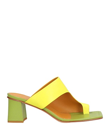 FABIO RUSCONI Flip flops Lime green Leather