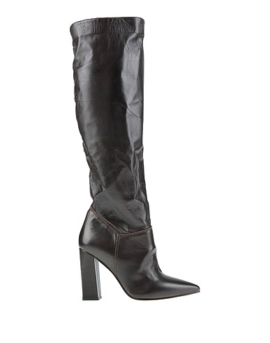 DIVINE FOLLIE Boots Dark brown Leather