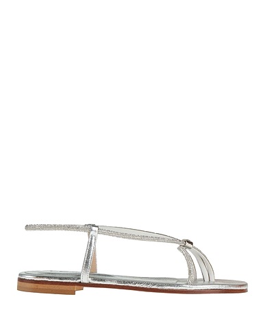 LEA-GU Flip flops Silver Leather