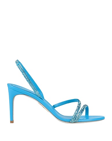 RENE' CAOVILLA Sandals Azure Textile fibers