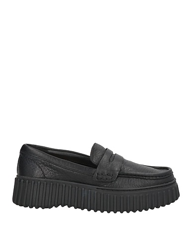 CLARKS Loafers Black Leather
