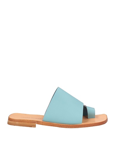FABIO RUSCONI Flip flops Sky blue Leather