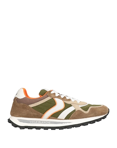 VOILE BLANCHE Sneakers Military green Calfskin, Nylon