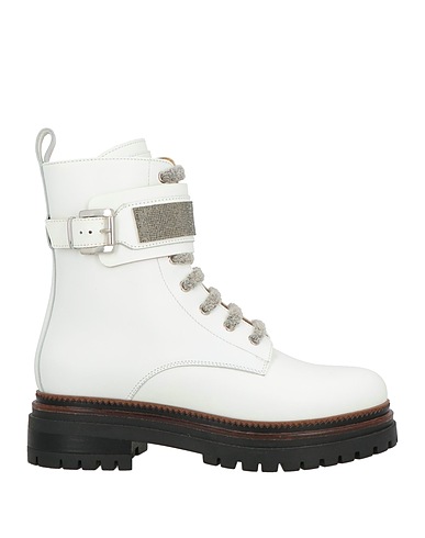 ELEVENTY Stiefelette Weiß Leder