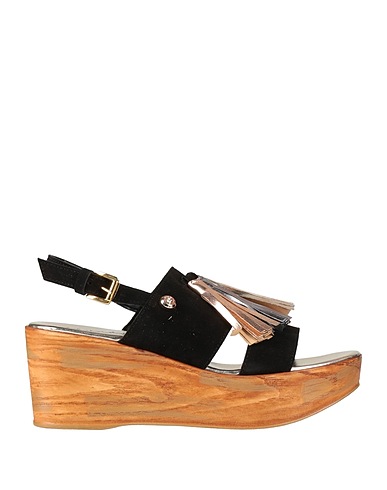 BLU BYBLOS Mules and clogs Black Leather