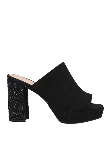 ALMA EN PENA. Sandals Black Leather