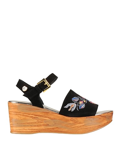BLU BYBLOS Mules and clogs Black Leather