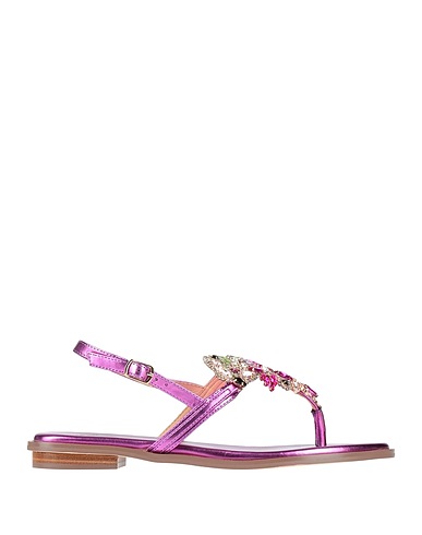 MASSIMO SANTINI Flip flops Mauve Textile fibres