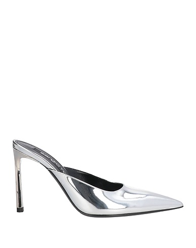 SERGIO ROSSI Mules and clogs Silver Leather