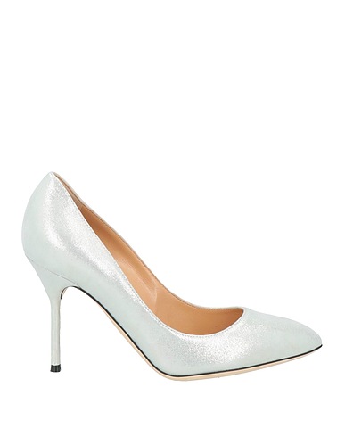 SERGIO ROSSI Pumps Silber Leder