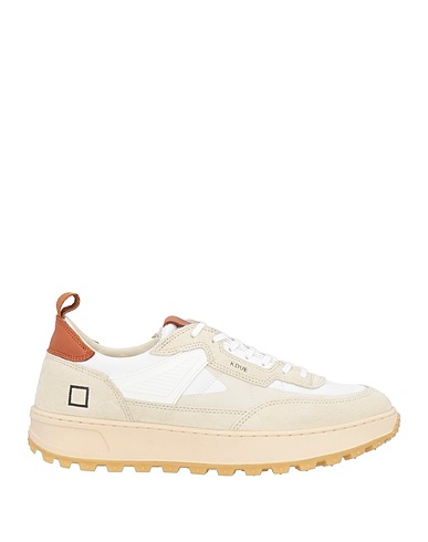 D.A.T.E. Sneakers Ivory Leather, Textile fibers