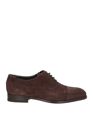 MANOLO BLAHNIK Laced shoes Dark brown Calfskin