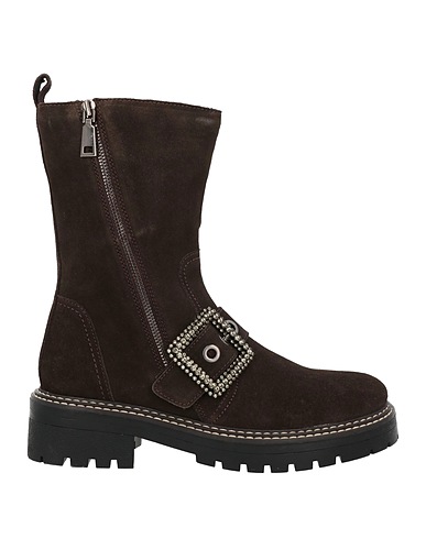 APEPAZZA Ankle boot Dark brown Leather