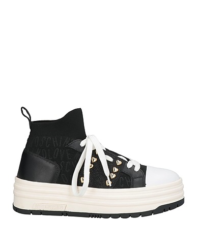 LOVE MOSCHINO Sneakers Black Textile fibers, Leather