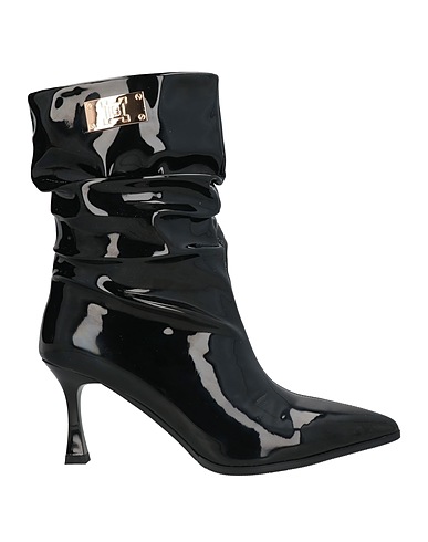 LAURA BIAGIOTTI Ankle boot Black Textile fibres