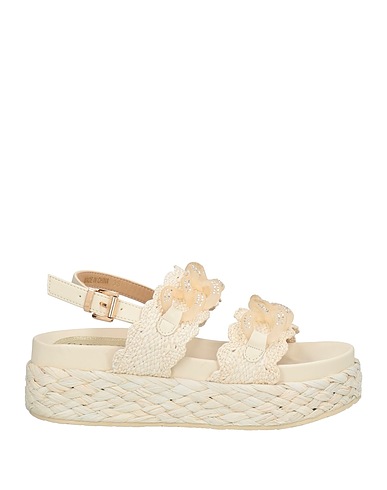 CAFèNOIR Sandals Cream Textile fibres