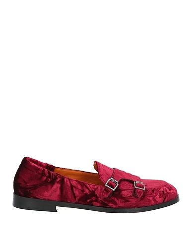 SILVIA ROSSINI Loafers Burgundy Textile fibers