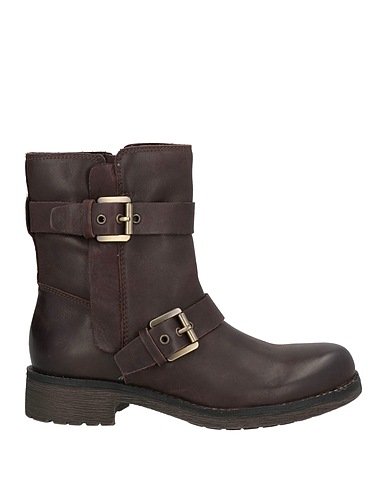 GEOX Ankle boot Dark brown Leather
