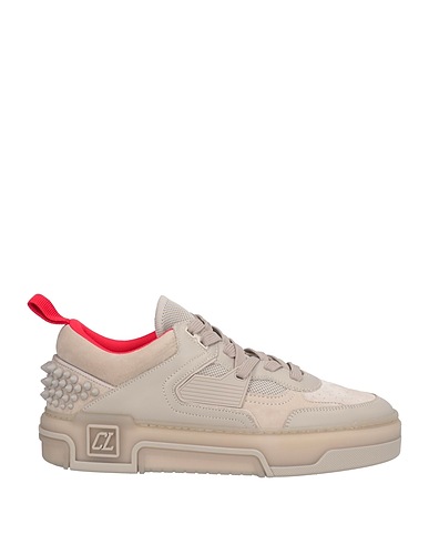 CHRISTIAN LOUBOUTIN Sneakers Grau Gewebefasern, Leder