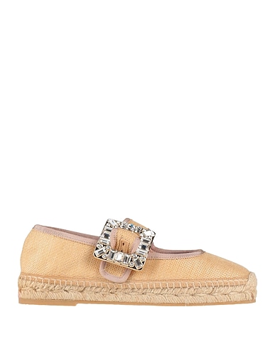 ROGER VIVIER Espadrilles Sand Leather, Textile fibres