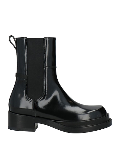 PREMIATA Ankle boot Black Leather, Textile fibres